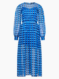 French Connection Edeline Recycled Hallie Crinkle Midi Dress Marine