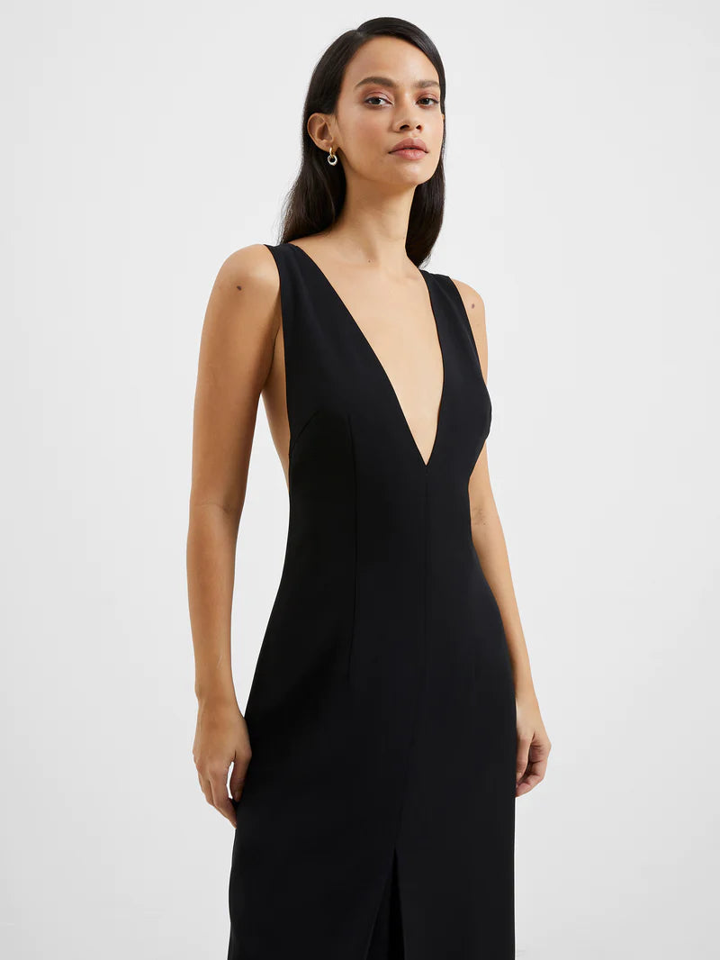 French Connection Harry Suiting Midi Dress Black