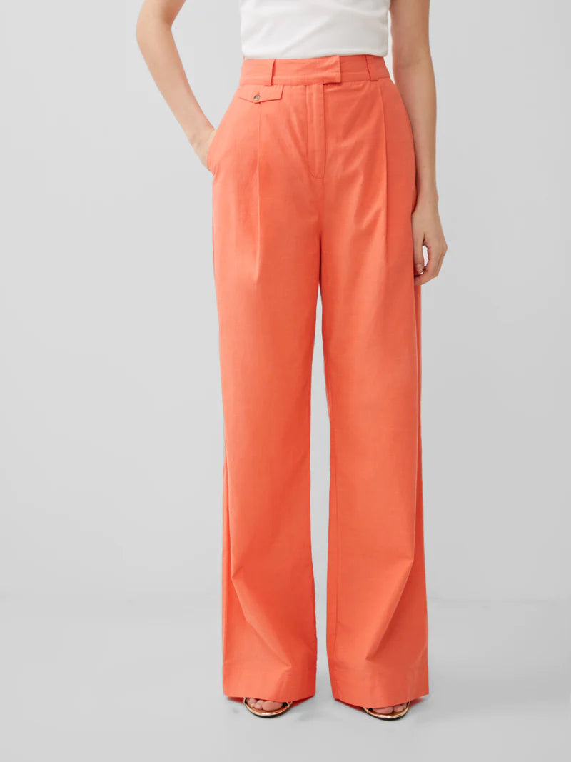 French Connection Alania City Trousers In Coral