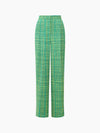 French Connection Carmen Recycled Crepe Trousers In Jelly Bean/Wasabi