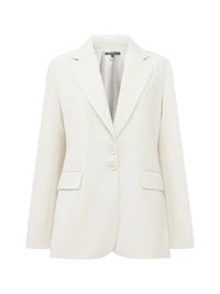 French Connection Everly Suiting Blazer In Oyster Gray