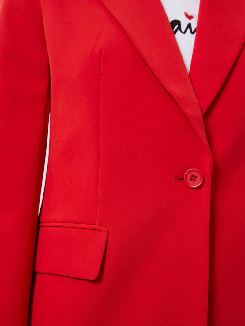 French Connection Echo Single Breasted Blazer In True Red