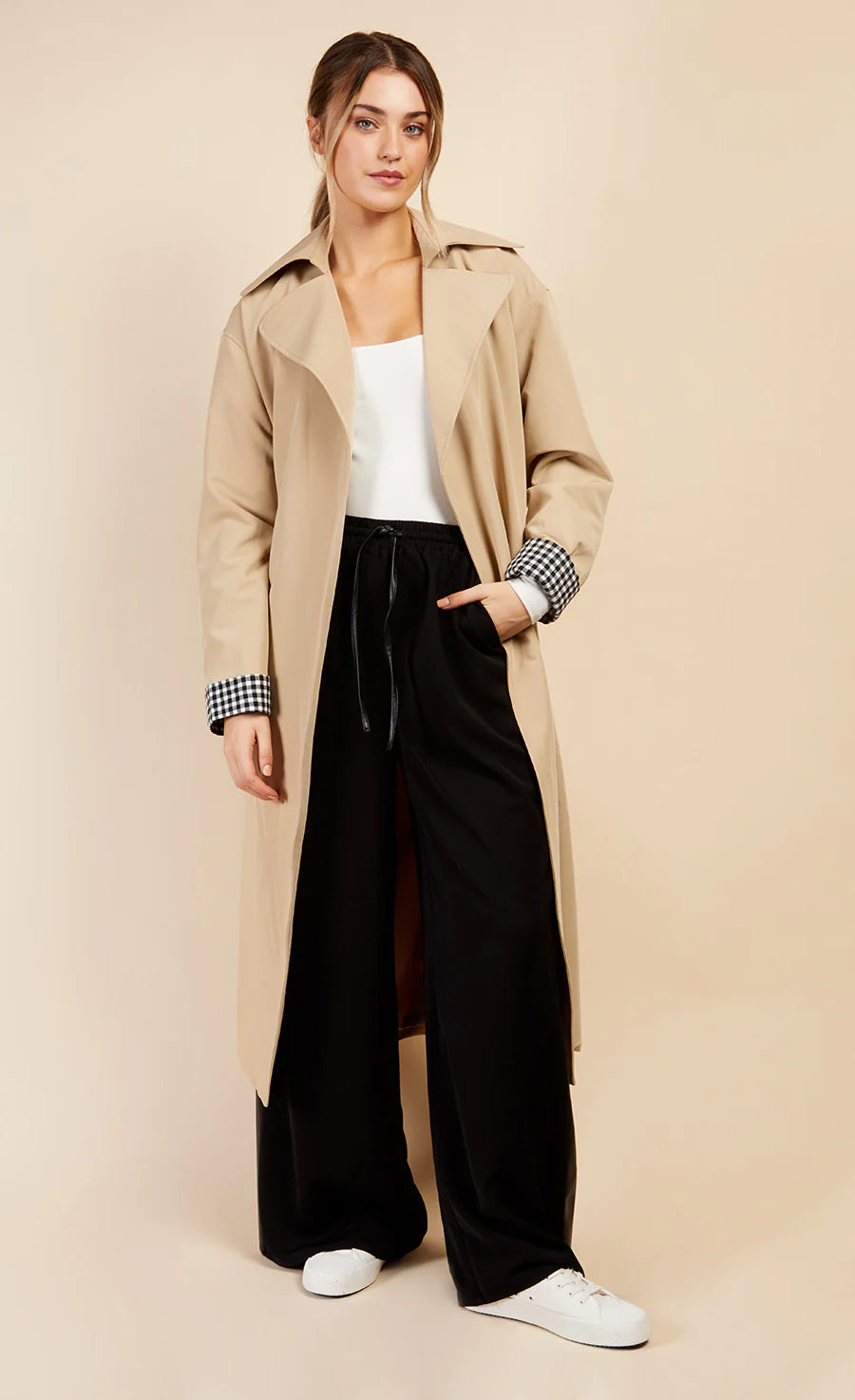 Little Mistress Camel Trench Coat by Vogue Williams