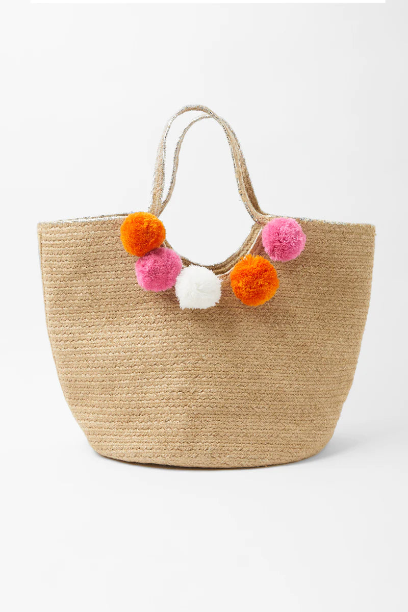 Pom pom beach bag on sale