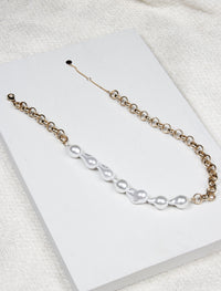 OLIA Sadie Necklace With Pearl Gold