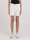 Replay White Detailed Shorts