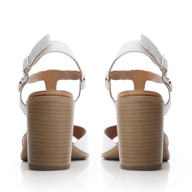Moda In PelleLusia Off White Leather Sandal