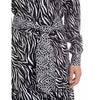 Replay Ladies Zebra W9759 Long Sleeve Midi Dress