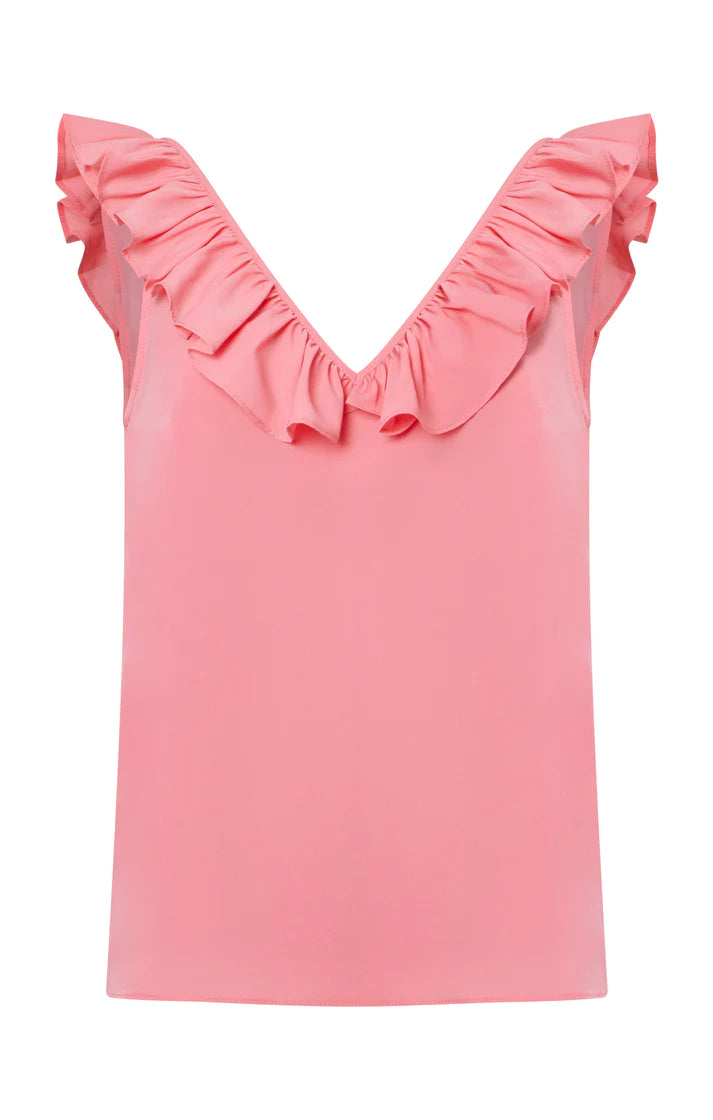 French Connection Frill Top Rose