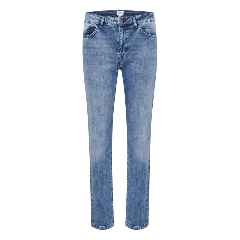 French Connection High Rise Straight Leg Jean Mid Blue