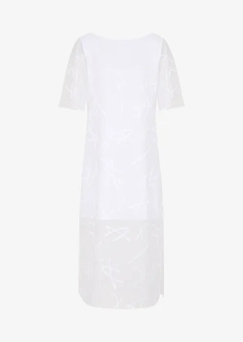 Armani Exchange Layered Dress White