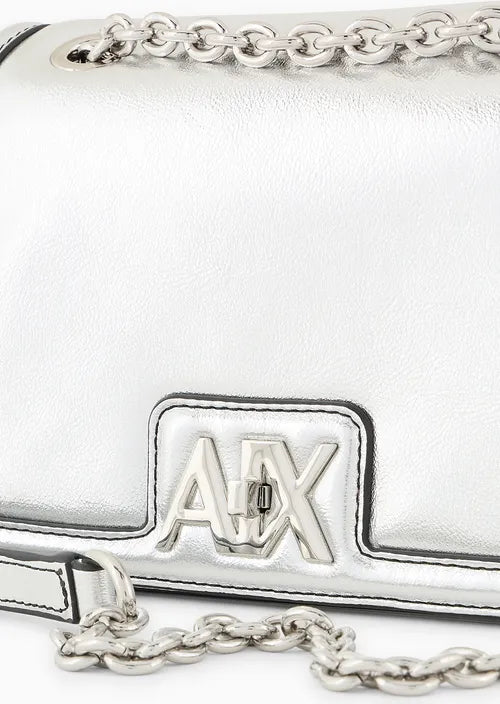 Armani Exchange Small Silver Crossbody Bag