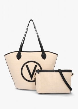 Valentino Covent Shopper Bag Natural/Nero