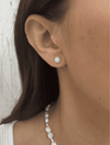 Olia Diana Earrings – Silver/Pearl