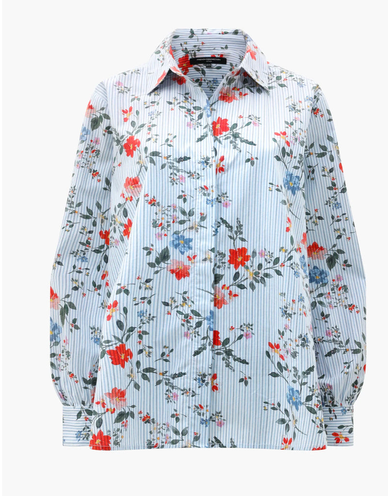 French Connection Floral Printed Shirt Blue