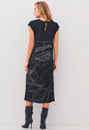 NU Denmark Abbi Long Dress Black Mix