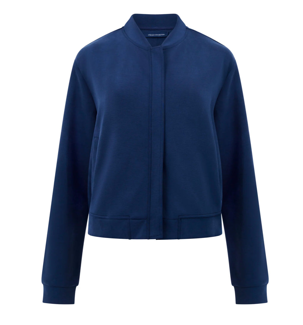 French Connection Wren Bomber Jacket Midnight Blue