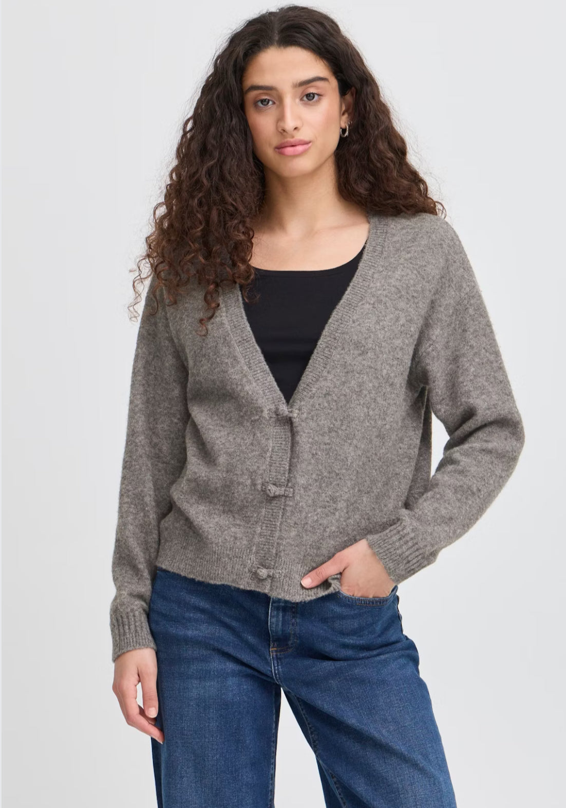 ICHI Dasila Cardigan In Grey