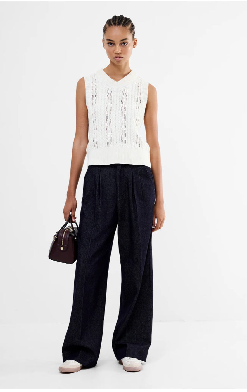French Connection Fletcher Wide Leg Denim Trouser Indigo
