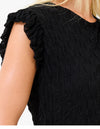 French Connection Wanda Textured Top Black