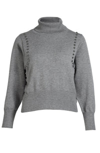 NU Denmark Adea Studded Jumper Grey Mix
