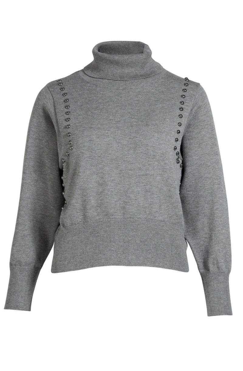 NU Denmark Adea Studded Jumper Grey Mix
