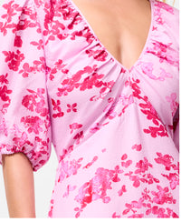 French Connection Isla Odetta Twist Neck Dress Pink