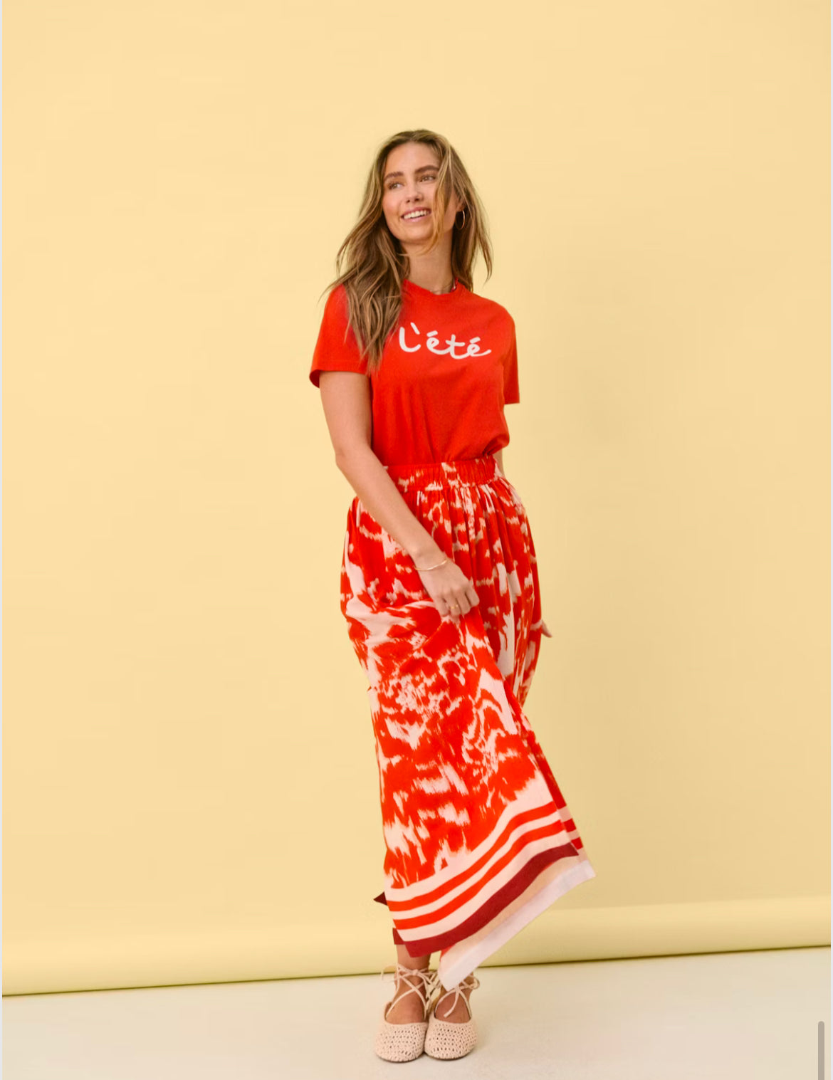 Saint Tropez Khloe Poinciana Water Blooms Skirt