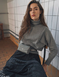 NU Denmark Adea Studded Jumper Grey Mix