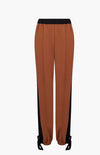 French Connection Bella Twill Contrast Trousers Black/Pecan