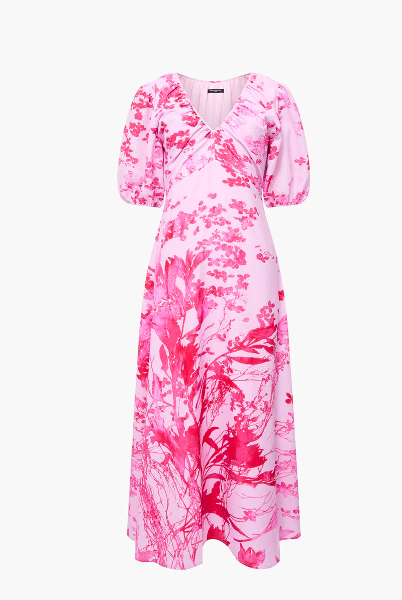 French Connection Isla Odetta Twist Neck Dress Pink