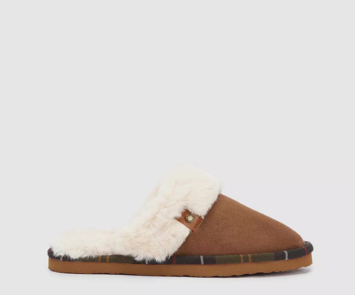 Barbour Claudia Mule Slipper Camel