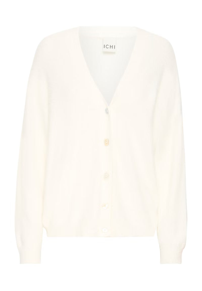 ICHI Brula Soft Cardigan Cloud Dancer