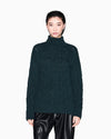 Armani Exchange Chunky Knit In Beat Green