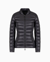 Armani Exchange Fitted Short Puffa Jacket In Black