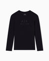 Armani Exchange Long Sleeved Detail Front Top Black