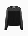 Armani Exchange Thin Knit With Lurex Shoulder And Sleeves