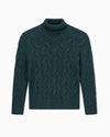 Armani Exchange Chunky Knit In Beat Green