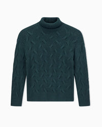 Armani Exchange Chunky Knit In Beat Green
