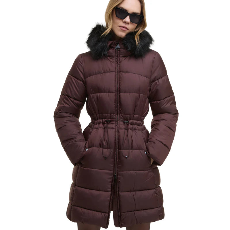 Barbour International Anastasia Puffer Jacket Red Velvet