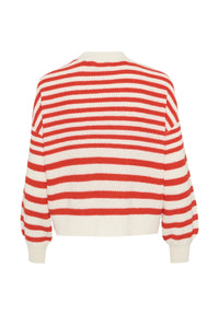 Saint Tropez Ibenmei Striped Jumper In Orange