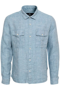 Matinique Maharosch Blue Linen Shirt