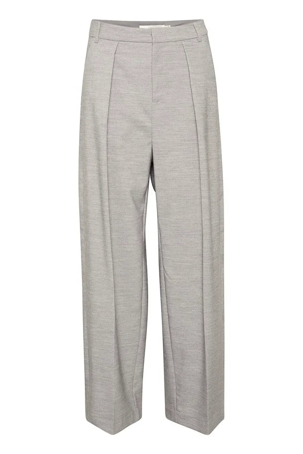Inwear Khali Pleated Suit Trousers In Granite Melange