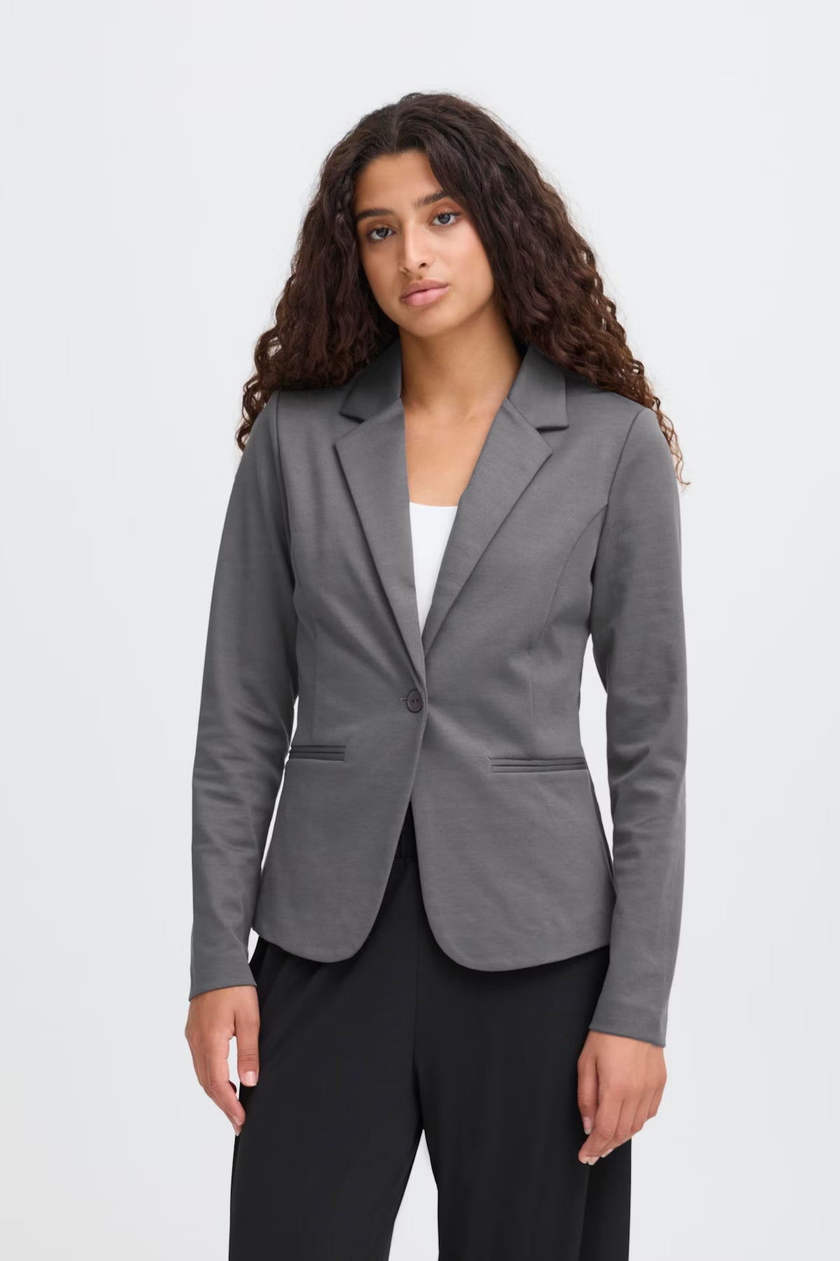ICHI Kate Blazer In Grey