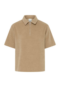 ICHI Kate Corduroy Top In Sepa Tint