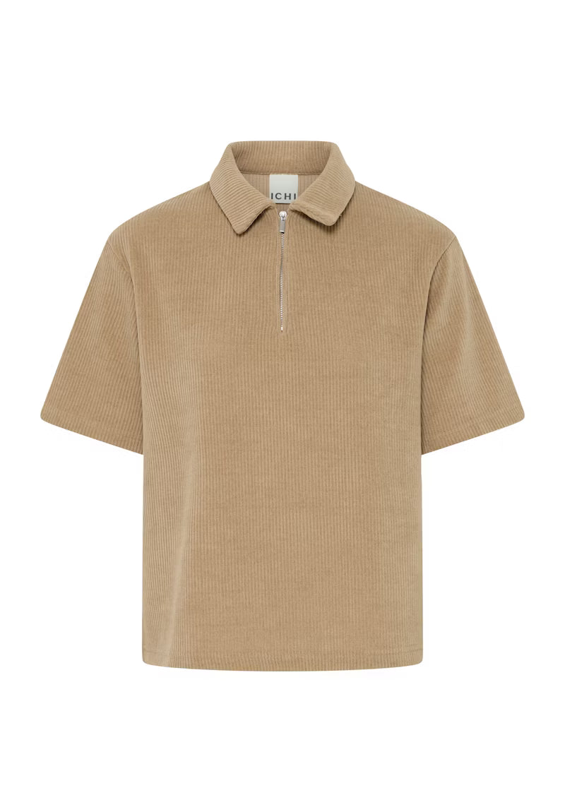 ICHI Kate Corduroy Top In Sepa Tint