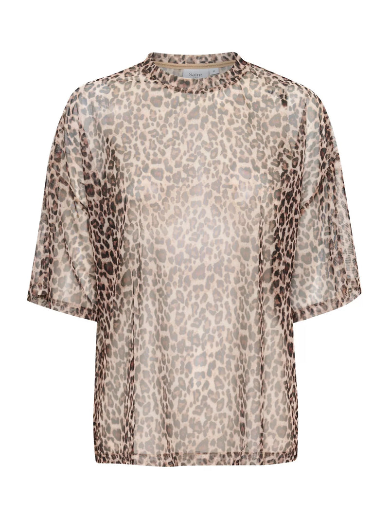 Saint Tropez Loreen Tshirt Leopard Print