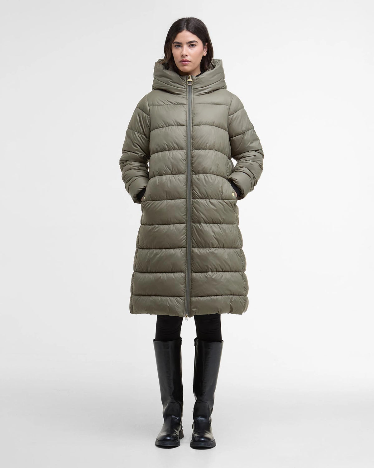 Barbour Olivios Longline Puffer Qulit Dusky K