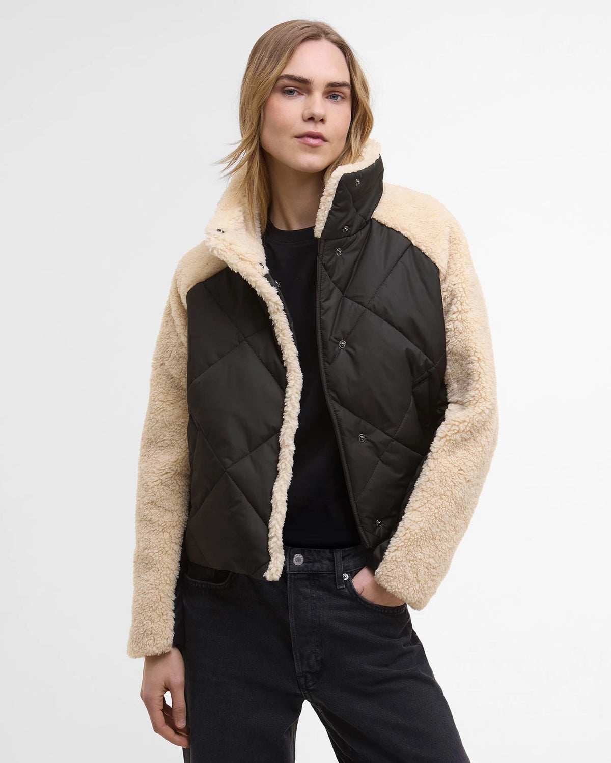 Barbour Osaka Quilted Jacket Black/Jasmine