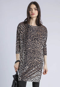 Religion Emmy Dress Silver Animal Print